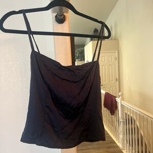 Quince Elegant Navy Top 100% Washable Silk